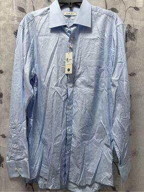 Arturo Calle Pale Blue Slim Fit Men's Dress Shirt - Classic Collar